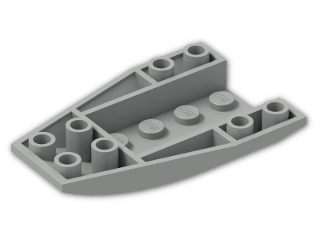 LEGO® Brick: Wedge 6 x 4 Triple Curved Inverted 43713 | Color: Grey