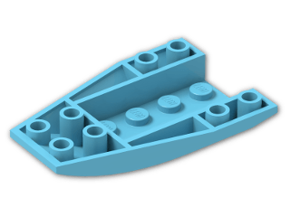 LEGO® Stein: Wedge 6 x 4 Triple Curved Inverted 43713 | Farbe: Medium Azur