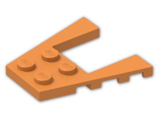 LEGO® Stein: Wing 4 x 4 with 2 x 2 Cutout 43719 | Farbe: Bright Orange