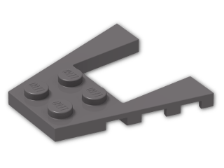 LEGO® Stein: Wing 4 x 4 with 2 x 2 Cutout 43719 | Farbe: Dark Stone Grey