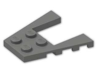 LEGO® Brick: Wing 4 x 4 with 2 x 2 Cutout 43719 | Color: Dark Grey