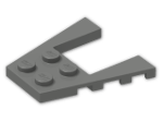 LEGO® Stein: Wing 4 x 4 with 2 x 2 Cutout 43719 | Farbe: Dark Grey