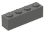 LEGO® Brick: Wedge 4 x 2 Sloped Right 43720 | Color: Dark Grey