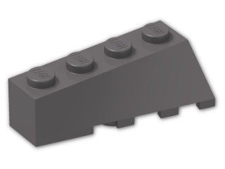 LEGO® Brick: Wedge 4 x 2 Sloped Left 43721 | Color: Dark Stone Grey