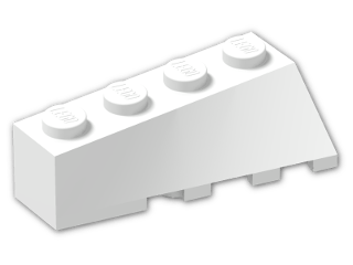 LEGO® Brick: Wedge 4 x 2 Sloped Left 43721 | Color: White