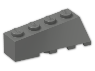 LEGO® Brick: Wedge 4 x 2 Sloped Left 43721 | Color: Dark Grey