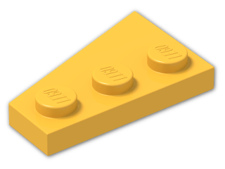 LEGO® Stein: Wing 2 x 3 Right 43722 | Farbe: Flame Yellowish Orange