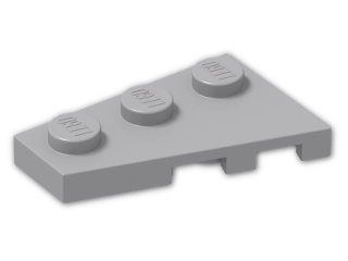LEGO® Brick: Wing 2 x 3 Left 43723 | Color: Medium Stone Grey