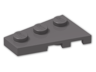 LEGO® Stein: Wing 2 x 3 Left 43723 | Farbe: Dark Stone Grey