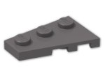 LEGO® Brick: Wing 2 x 3 Left 43723 | Color: Dark Stone Grey