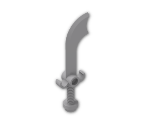 LEGO® Stein: Minifig Sword Scimitar 43887 | Farbe: Medium Stone Grey
