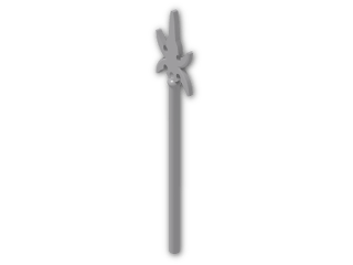 LEGO® Stein: Minifig Spear with Four Side Blades 43899 | Farbe: Medium Stone Grey