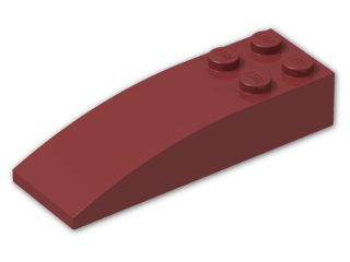 LEGO® Brick: Slope Brick Curved 6 x 2 44126 | Color: New Dark Red