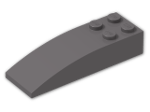 LEGO® Brick: Slope Brick Curved 6 x 2 44126 | Color: Dark Stone Grey