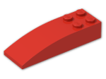 LEGO® Brick: Slope Brick Curved 6 x 2 44126 | Color: Bright Red