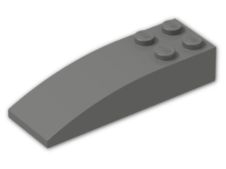 LEGO® Brick: Slope Brick Curved 6 x 2 44126 | Color: Dark Grey