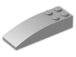 LEGO® Stein: Slope Brick Curved 6 x 2 44126 | Farbe: Silver Metallic