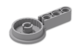 LEGO® Brick: Technic Beam 3 with Rotation Joint 3 Pin 44225 | Color: Medium Stone Grey