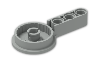 LEGO® Brick: Technic Beam 3 with Rotation Joint 3 Pin 44225 | Color: Grey