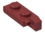 LEGO® Brick: Hinge Plate 1 x 2 Locking with Single Finger on End Vertical 44301 | Color: New Dark Red