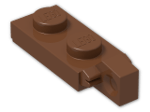 LEGO® Stein: Hinge Plate 1 x 2 Locking with Single Finger on End Vertical 44301 | Farbe: Reddish Brown