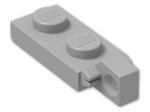 LEGO® Stein: Hinge Plate 1 x 2 Locking with Single Finger on End Vertical 44301 | Farbe: Medium Stone Grey