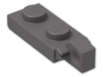 LEGO® Stein: Hinge Plate 1 x 2 Locking with Single Finger on End Vertical 44301 | Farbe: Dark Stone Grey
