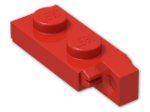 LEGO® Brick: Hinge Plate 1 x 2 Locking with Single Finger on End Vertical 44301 | Color: Bright Red