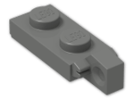 LEGO® Stein: Hinge Plate 1 x 2 Locking with Single Finger on End Vertical 44301 | Farbe: Dark Grey