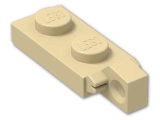 LEGO® Stein: Hinge Plate 1 x 2 Locking with Single Finger on End Vertical 44301 | Farbe: Brick Yellow