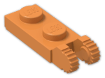 LEGO® Stein: Hinge Plate 1 x 2 Locking with Dual Finger on End Vertical 44302 | Farbe: Bright Orange