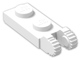 LEGO® Brick: Hinge Plate 1 x 2 Locking with Dual Finger on End Vertical 44302 | Color: White