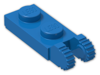 LEGO® Brick: Hinge Plate 1 x 2 Locking with Dual Finger on End Vertical 44302 | Color: Bright Blue