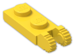 LEGO® Brick: Hinge Plate 1 x 2 Locking with Dual Finger on End Vertical 44302 | Color: Bright Yellow