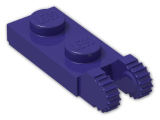 LEGO® Brick: Hinge Plate 1 x 2 Locking with Dual Finger on End Vertical 44302 | Color: Medium Lilac
