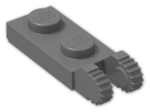 LEGO® Brick: Hinge Plate 1 x 2 Locking with Dual Finger on End Vertical 44302 | Color: Dark Grey