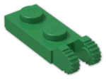 LEGO® Brick: Hinge Plate 1 x 2 Locking with Dual Finger on End Vertical 44302 | Color: Dark Green