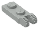 LEGO® Stein: Hinge Plate 1 x 2 Locking with Dual Finger on End Vertical 44302 | Farbe: Grey