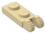 LEGO® Brick: Hinge Plate 1 x 2 Locking with Dual Finger on End Vertical 44302 | Color: Brick Yellow