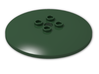 LEGO® Stein: Dish 6 x 6 Inverted with Hollow Studs 44375a | Farbe: Earth Green