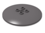 LEGO® Brick: Dish 6 x 6 Inverted with Hollow Studs 44375a | Color: Dark Stone Grey