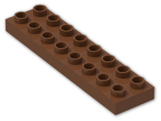 LEGO® Stein: Duplo Plate 2 x 8 44524 | Farbe: Reddish Brown