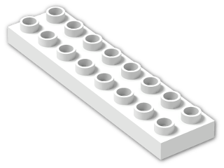 LEGO® Stein: Duplo Plate 2 x 8 44524 | Farbe: White