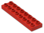 LEGO® Brick: Duplo Plate 2 x 8 44524 | Color: Bright Red