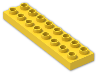 LEGO® Brick: Duplo Plate 2 x 8 44524 | Color: Bright Yellow