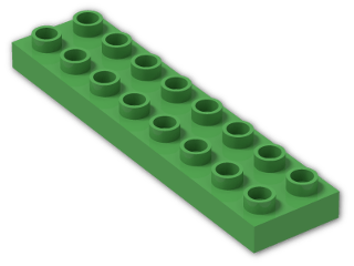 LEGO® Brick: Duplo Plate 2 x 8 44524 | Color: Bright Green