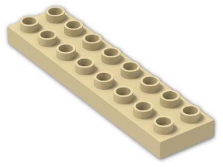 LEGO® Brick: Duplo Plate 2 x 8 44524 | Color: Brick Yellow