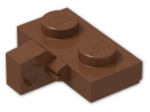 LEGO® Brick: Hinge Plate 1 x 2 Locking with Single Finger On Side Vertical 44567 | Color: Reddish Brown