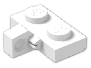 LEGO® Brick: Hinge Plate 1 x 2 Locking with Single Finger On Side Vertical 44567 | Color: White