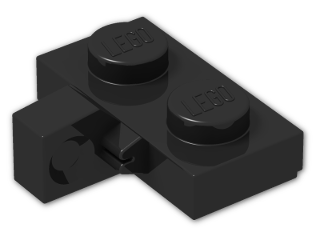 LEGO® Brick: Hinge Plate 1 x 2 Locking with Single Finger On Side Vertical 44567 | Color: Black